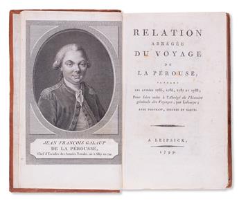 TRAVEL  LA PÉROUSE, JEAN-FRANÇOIS DE GALAUP, Comte de. Relation Abrégé du Voyage de La Pérouse.  1799